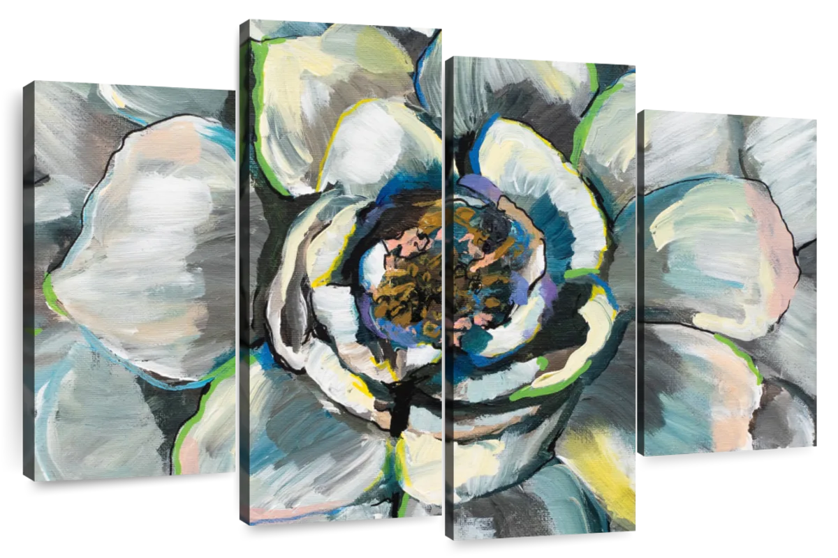Floral Bloom Delight Wall Art | Painting | by Jeanette Vertentes