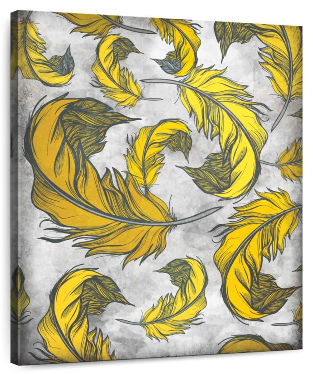 Yellow Feathers Art: Canvas Prints, Frames & Posters