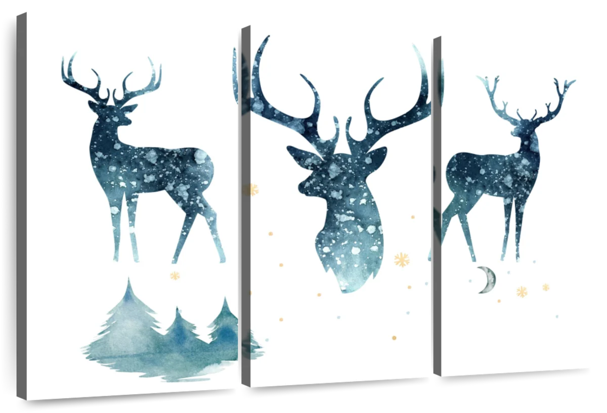 Deer Sunset Silhouette Art: Canvas Prints, Frames & Posters