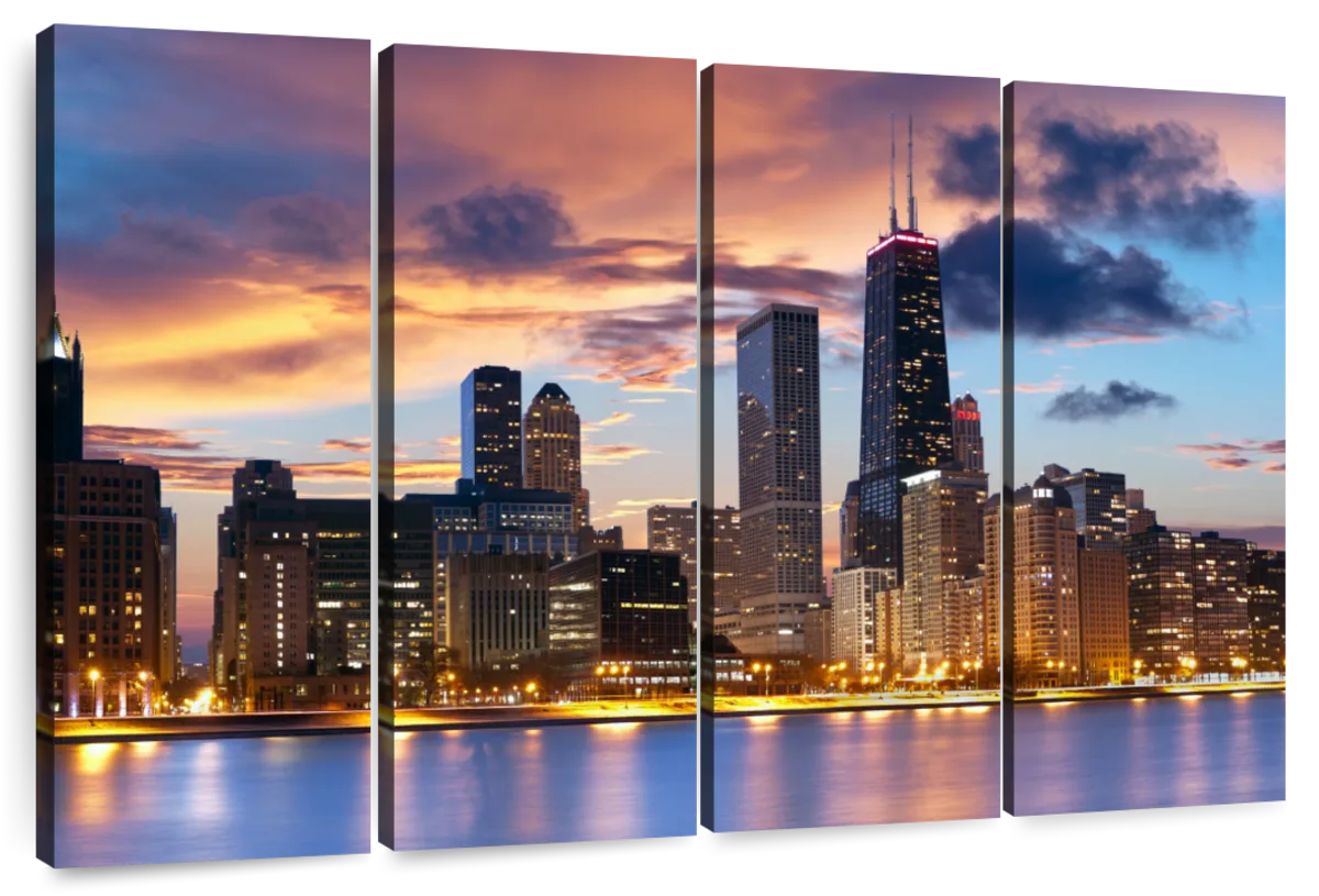 chicago skyline art canvas