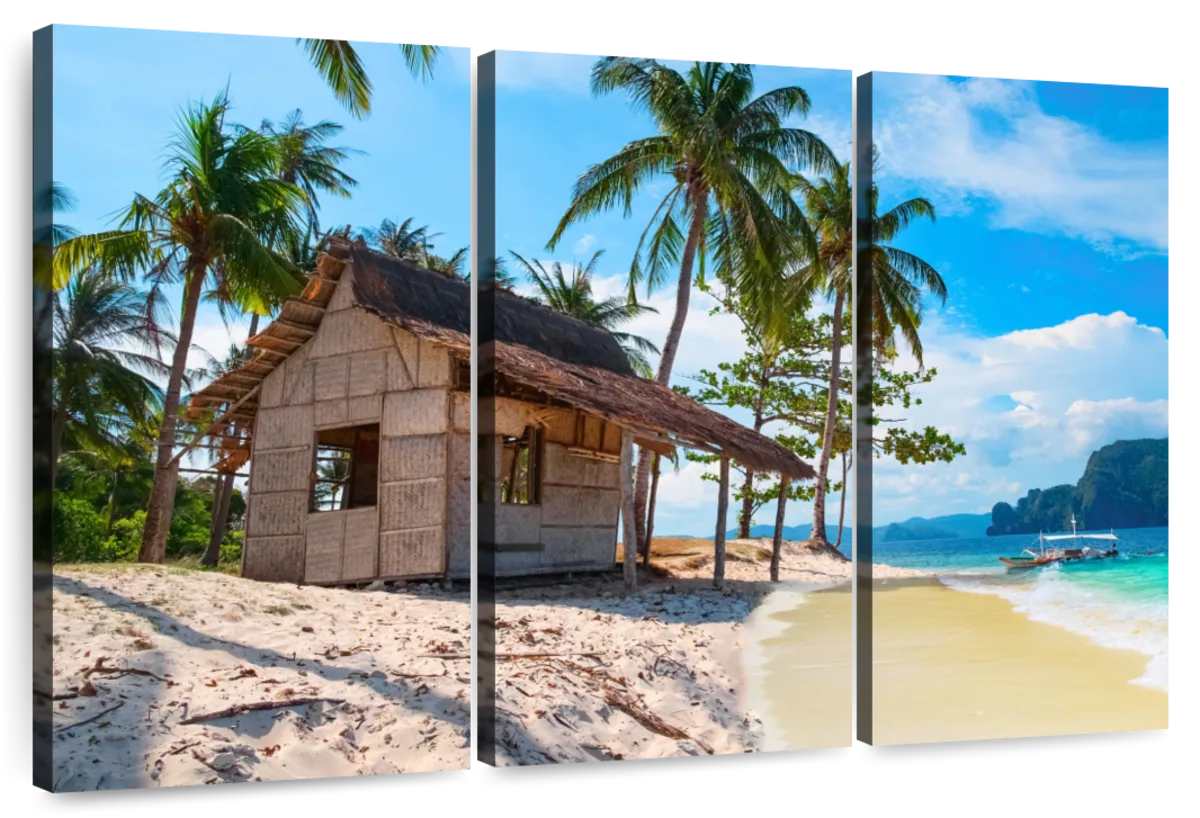 tropical beach hut interior