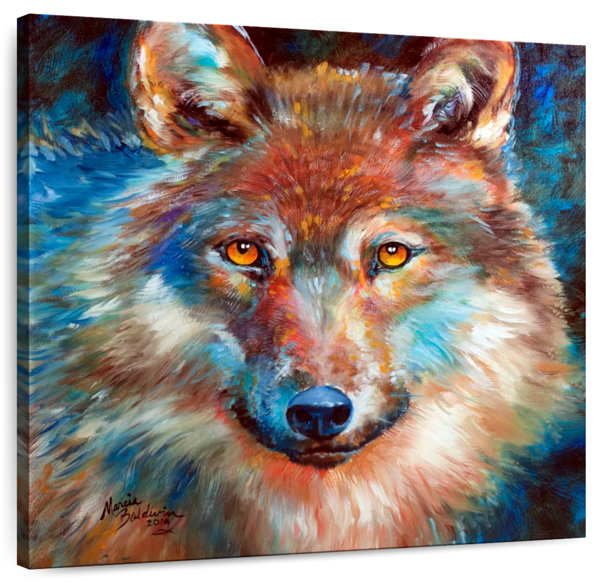 Timber Wolf Abstract Wall Art | Painting | by Marcia Baldwin