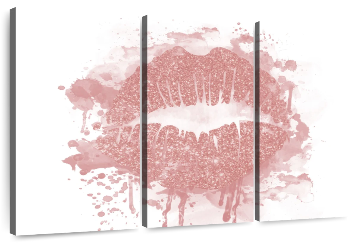 Rose Gold Blush LV Fashion I Canvas - Canvas Artwork