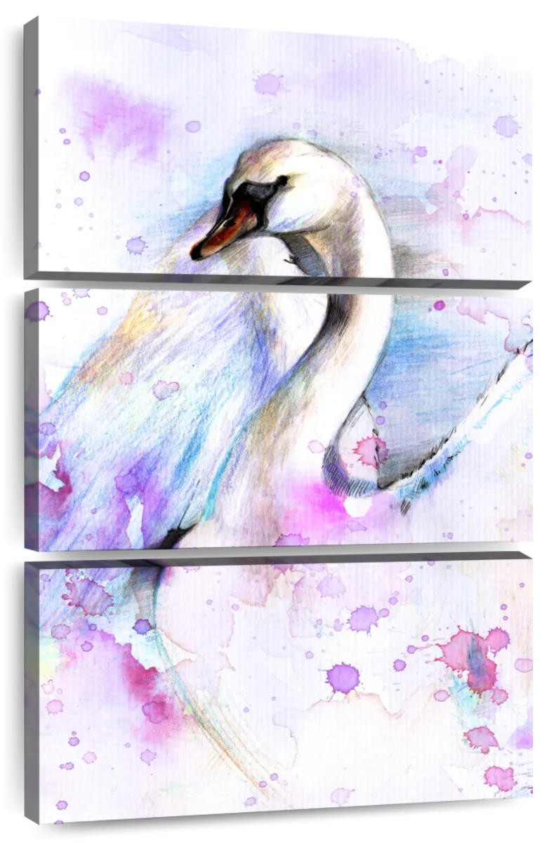 abstract swan painting