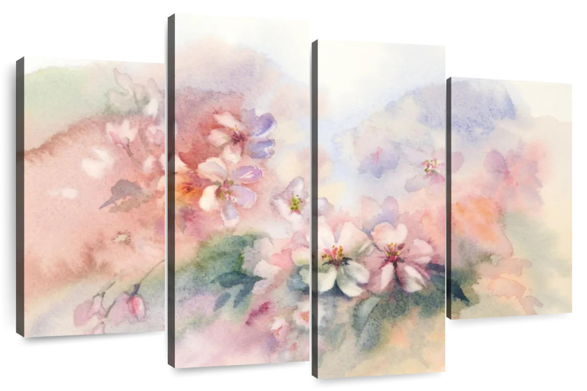 Abstract Cherry Blossom Wall Art | Watercolor