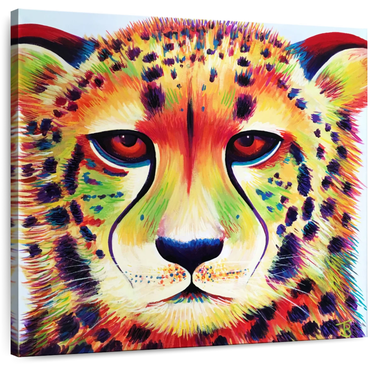 Rainbow Cheetah watercolor