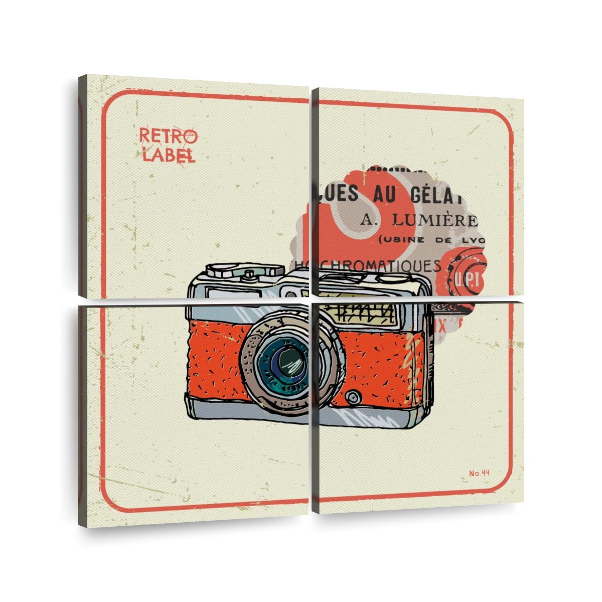 vintage photography cameras drawing