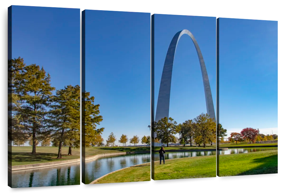 Hand Painted, St. LOUIS GATEWAY ARCH, Wonders of America, color cancel, 2006