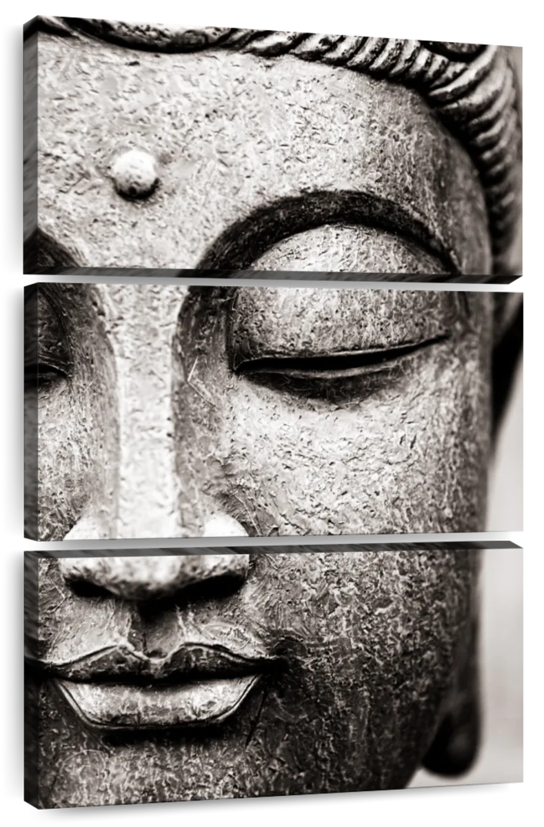 Dakota Fields Line Drawing Buddha Face Framed On Canvas Print | Wayfair