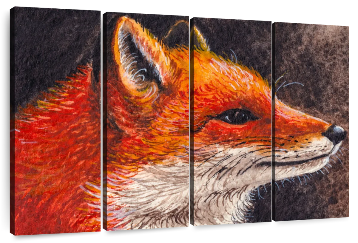Red Fox Wall Art | Watercolor