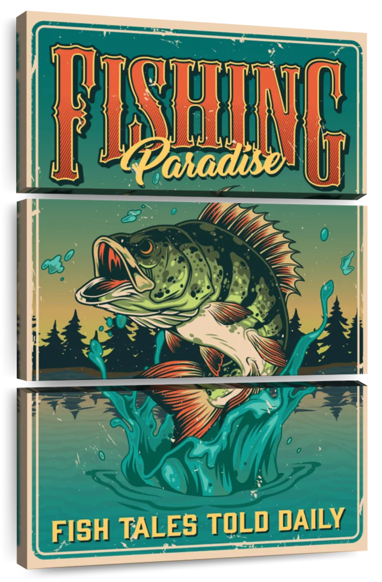 Fishing Paradise Poster Wall Art