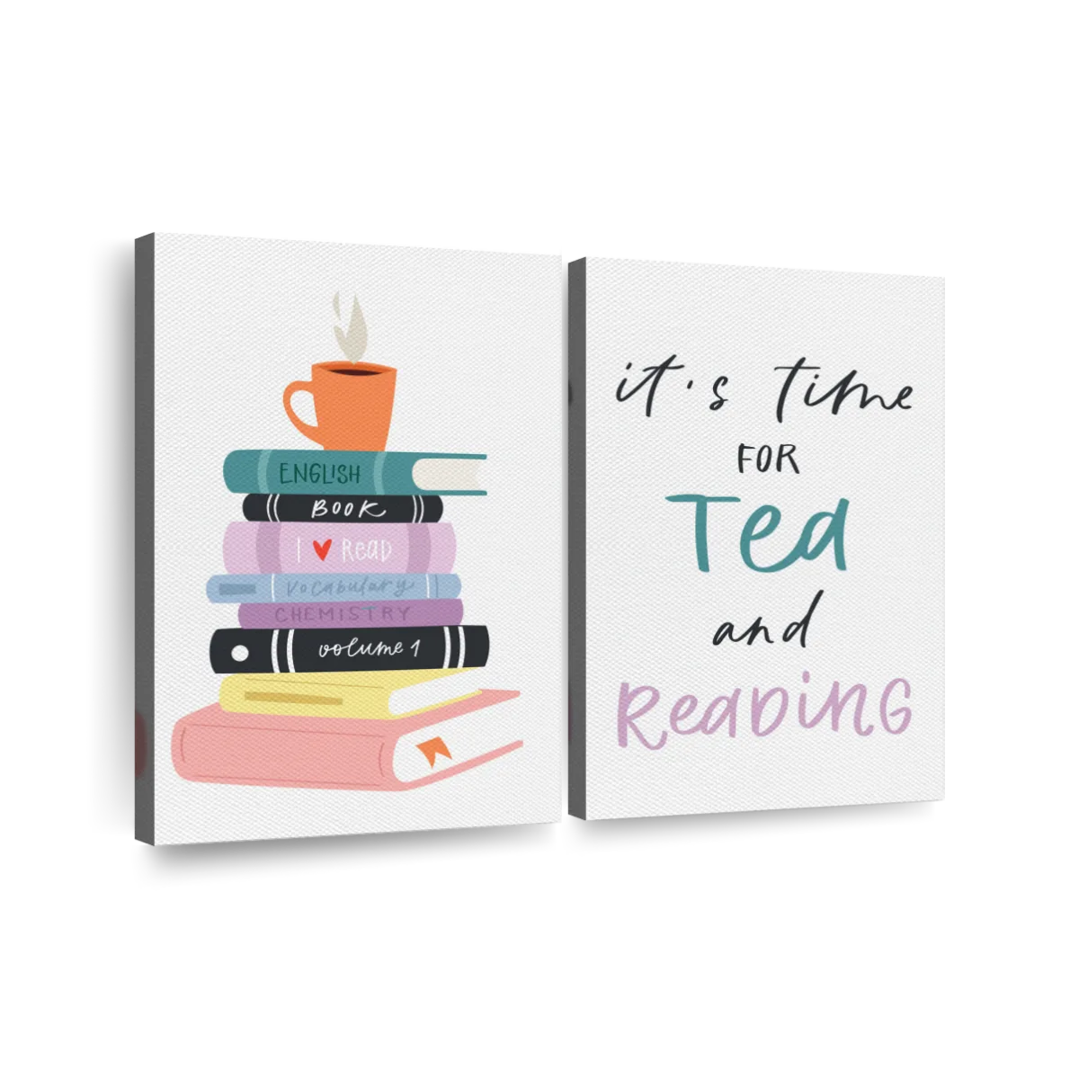 Tea And Books Splash Wall Art