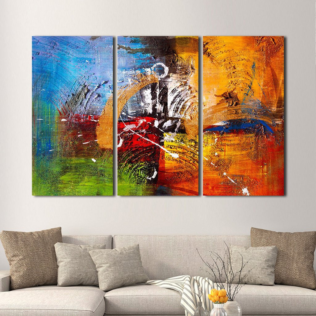 Abstract Oil Painting  Multi  Panel Canvas  Wall Art  