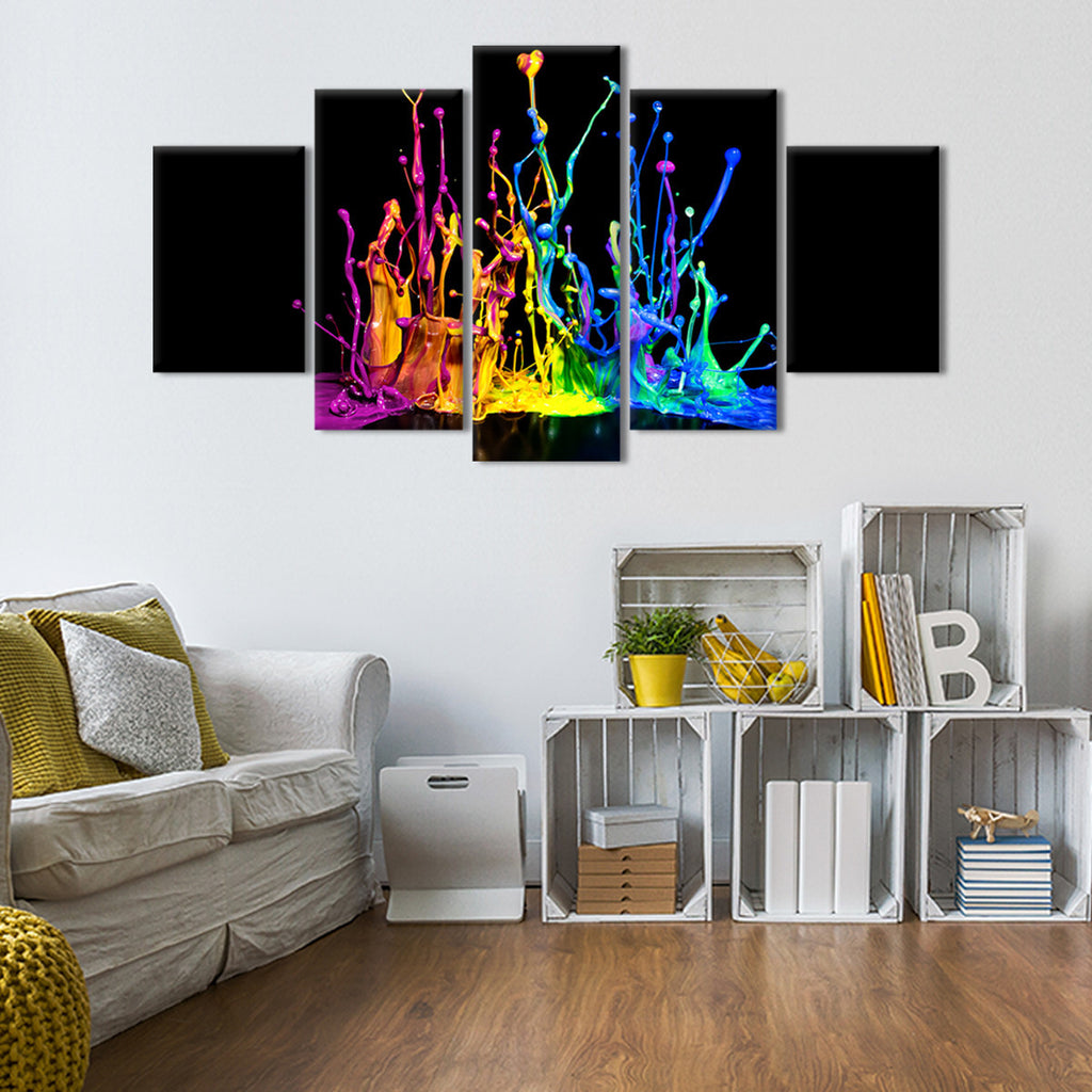 Color Splash Multi Panel Canvas Wall Art Elephantstock 3724