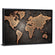 Copper World Map Multi Panel Canvas Wall Art | ElephantStock