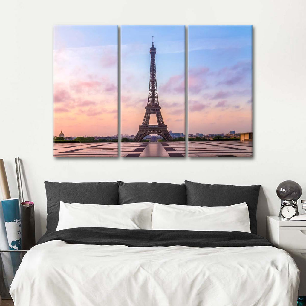 Eiffel Tower Sunrise Multi Panel Canvas Wall Art | ElephantStock