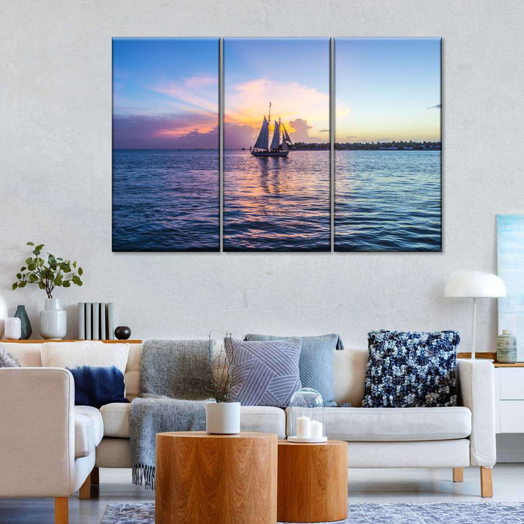 Key West Sunset Sailboat Wall Art | Photography