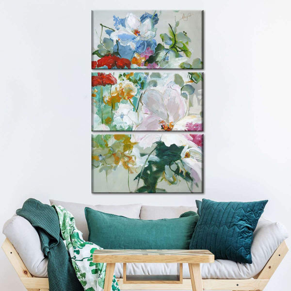 Flower Varity I Multi Panel Canvas Wall Art