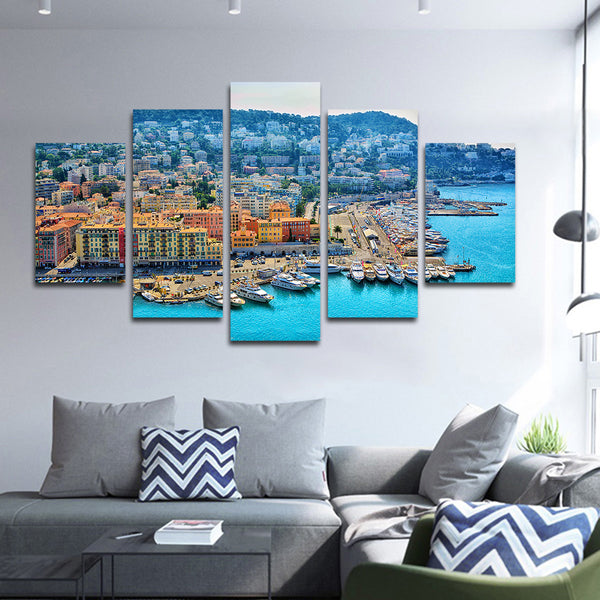 French Riviera Multi Panel Canvas Wall Art | ElephantStock