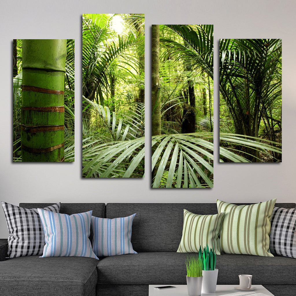 Into the Jungle Multi Panel Canvas Wall Art | ElephantStock