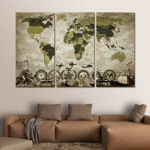 Armed Forces Flag Us Military Art Camo Wall Decor Modern