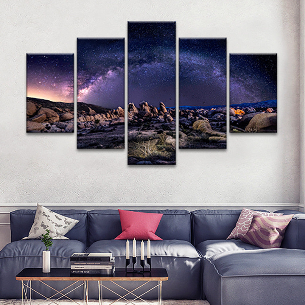 Milky Way Multi Panel Canvas Wall Art | ElephantStock