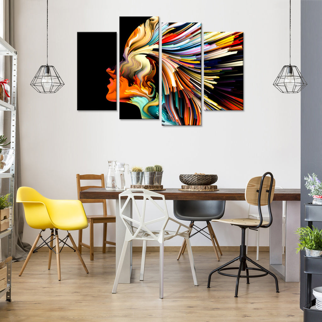 Profile Colors Multi Panel Canvas Wall Art Elephantstock 2904