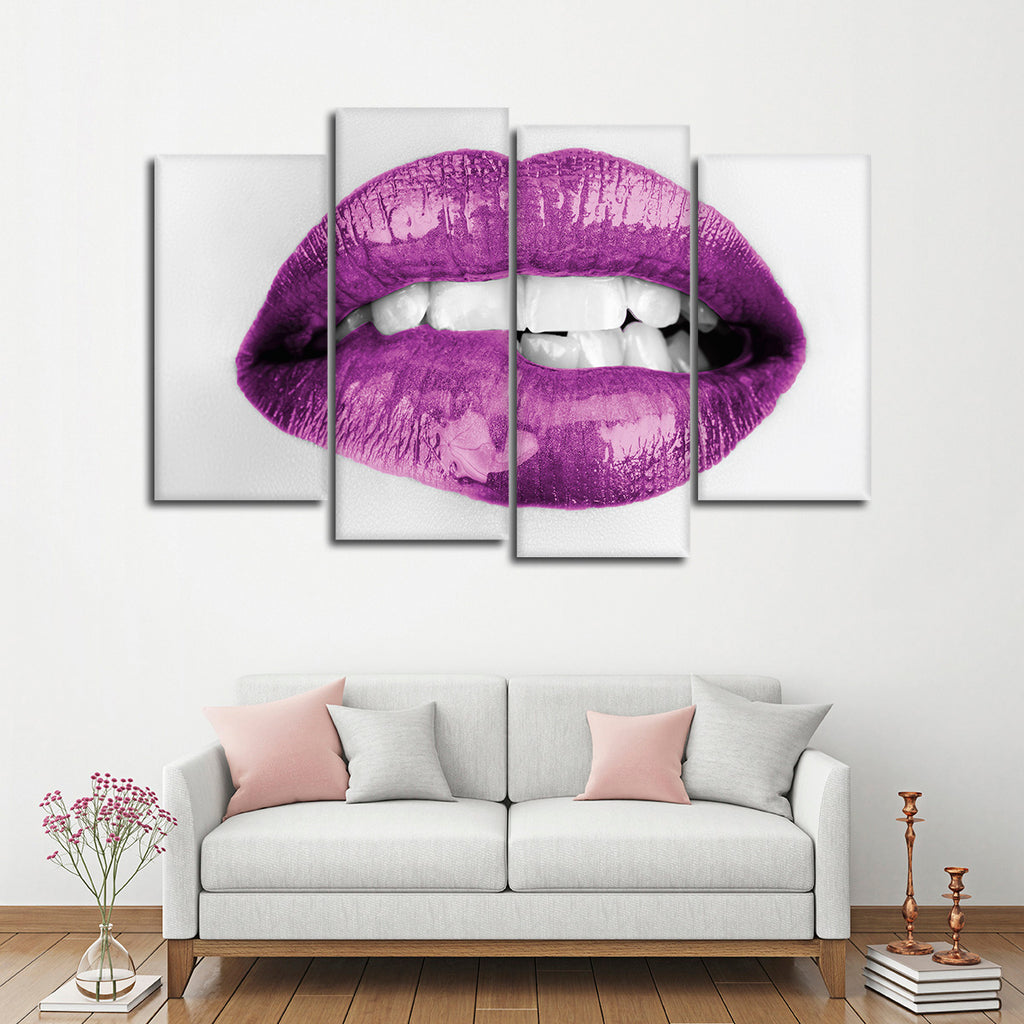 Erotic Purple Lips Wall Art | Photography