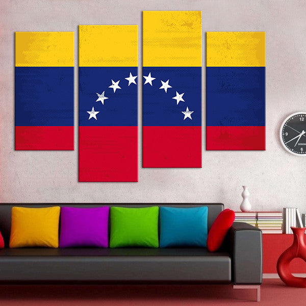 Venezuela Flag Multi Panel Canvas Wall Art Elephantstock