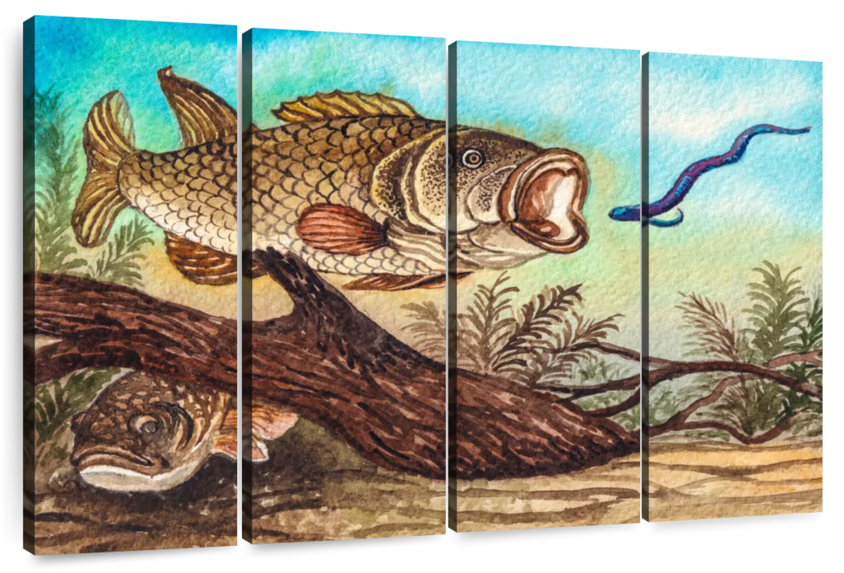 Bestieship Bass Fishing Canvas Wall Art – BigProStore