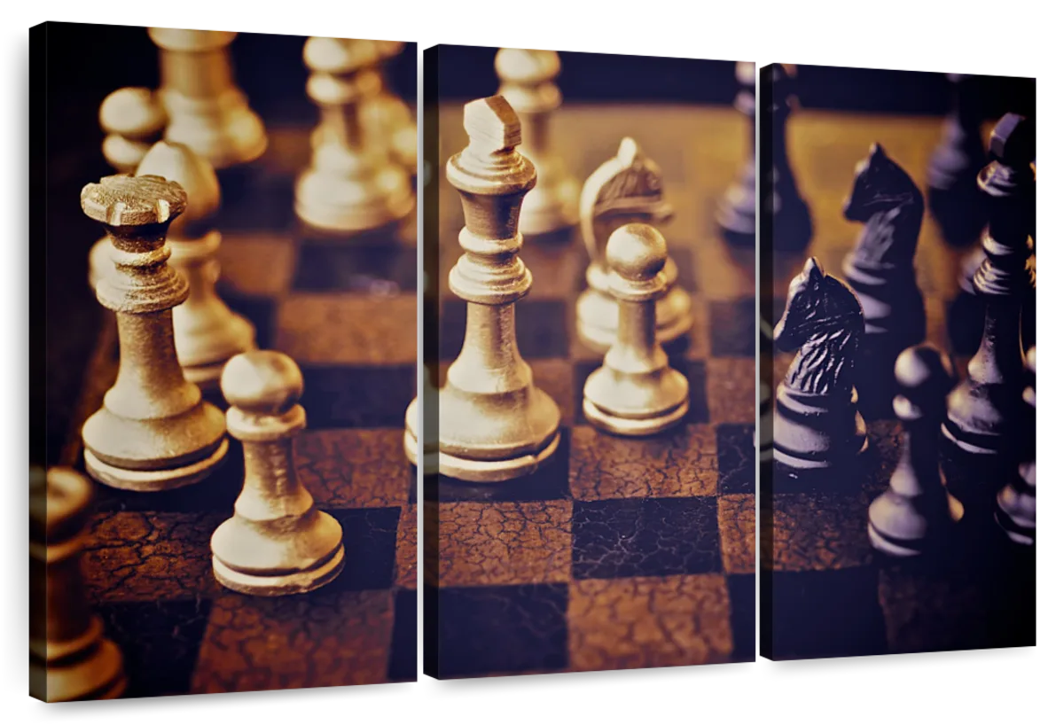 Chess Photography, Three Pieces, Chess Pion - California Wall Art Co.