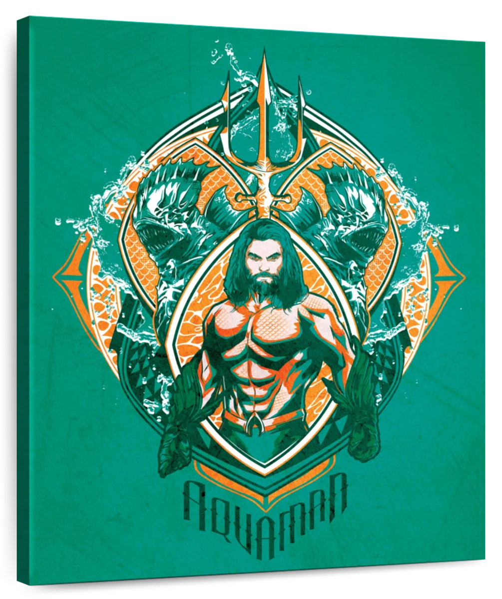 Aquaman Trident Crest Art: Canvas Prints, Frames & Posters