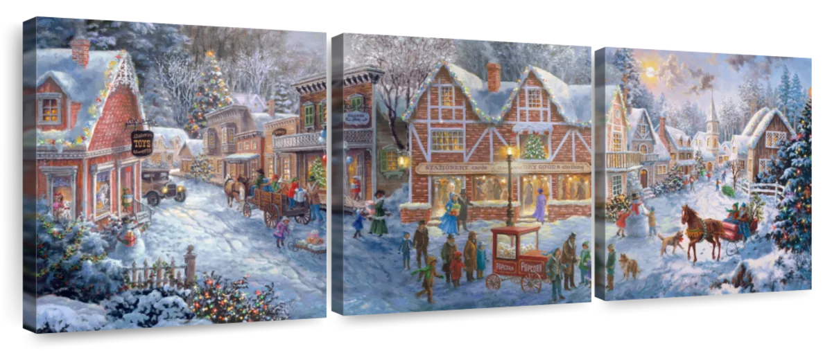 Christmas Cottage I by Nicky Boehme Fine Art Paper Poster (styles > Decorative Art > Holiday Décor > Christmas art) - 16x24x.25