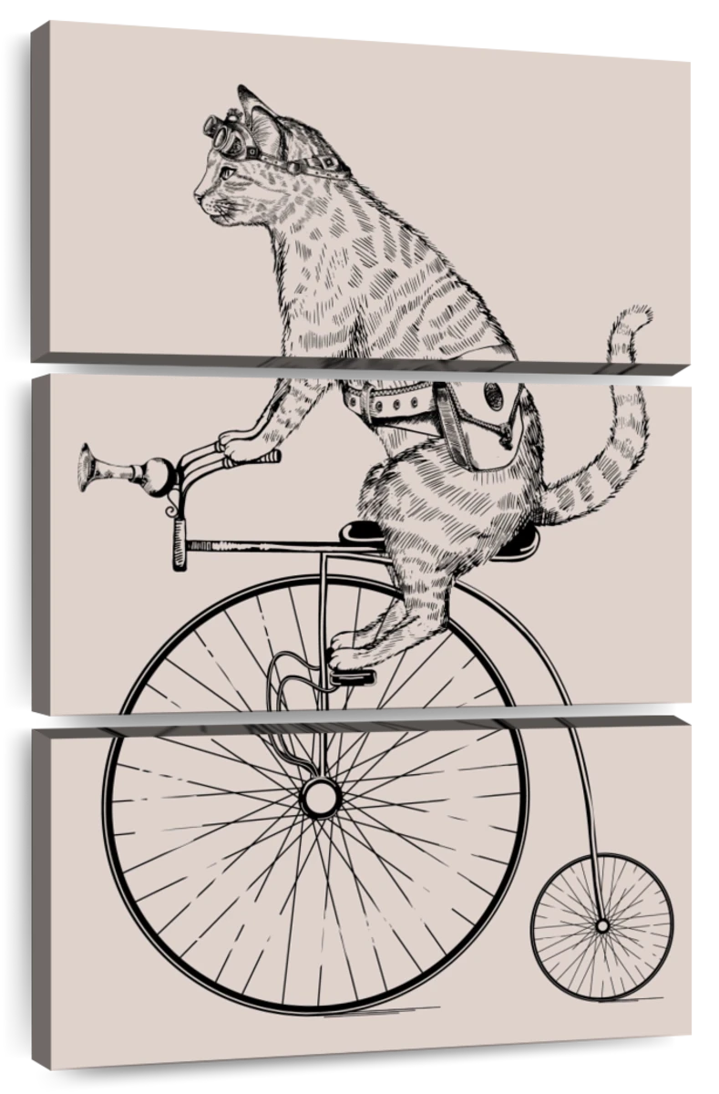 steampunk cat drawing