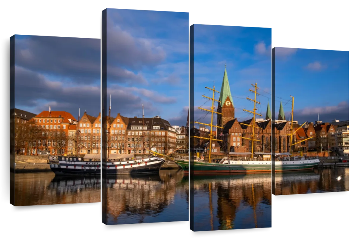 Weser Promenade Boats Wall Art | Photography