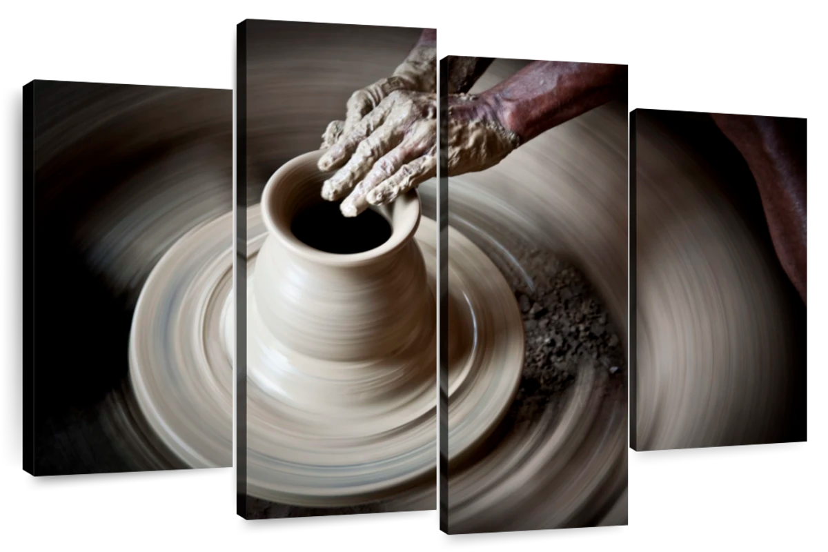 Potter Molding Clay Pot Art: Canvas Prints, Frames & Posters