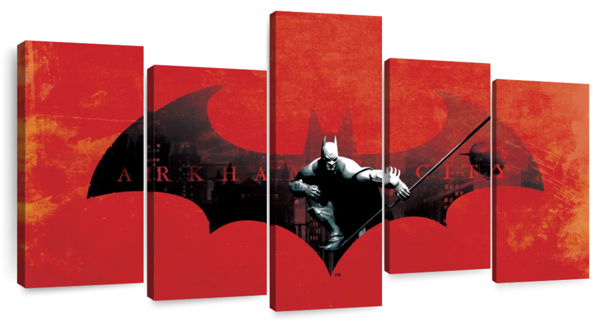 batman logo black and red