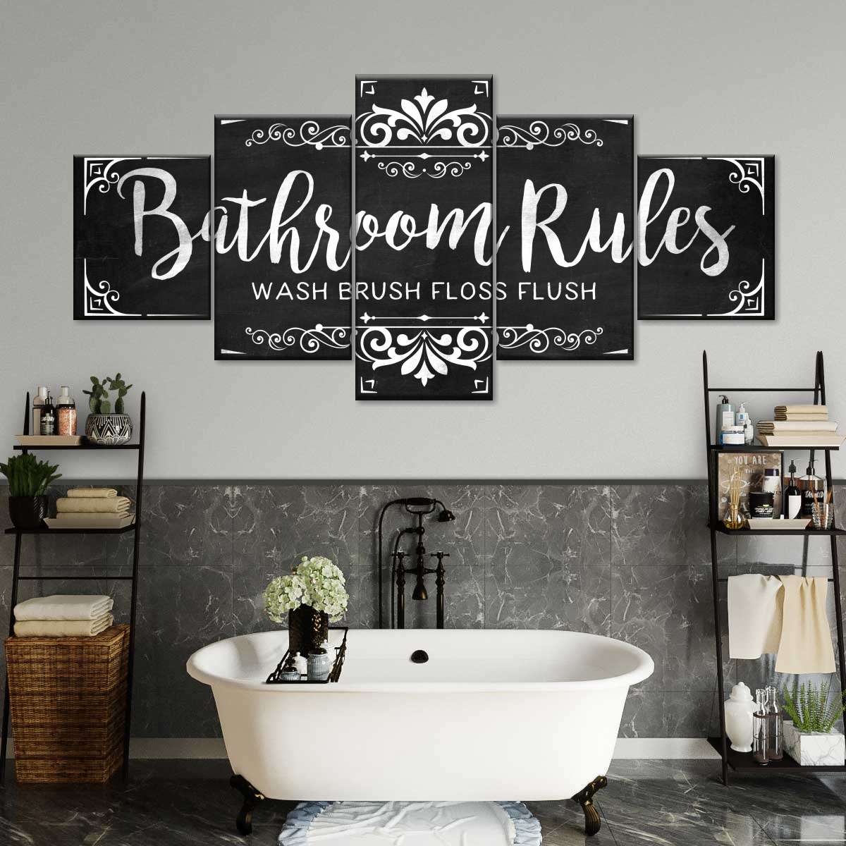 bathroom canvas decor