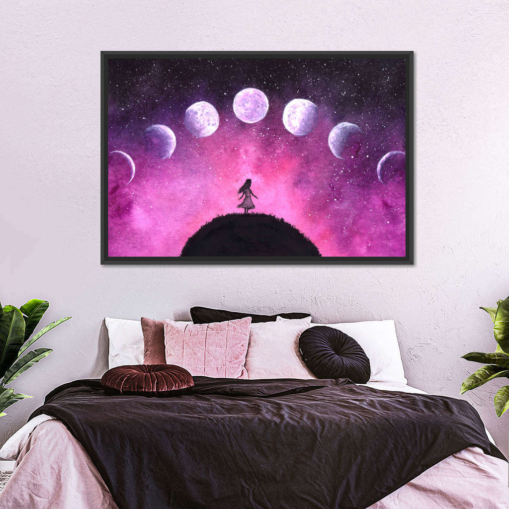 Dreamy Moon Phases Wall Art | Digital Art
