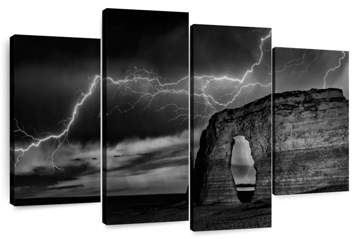 BW Lightning At MR Wall Art | Photography | by DARREN WHITE PHOTOGRAPHY