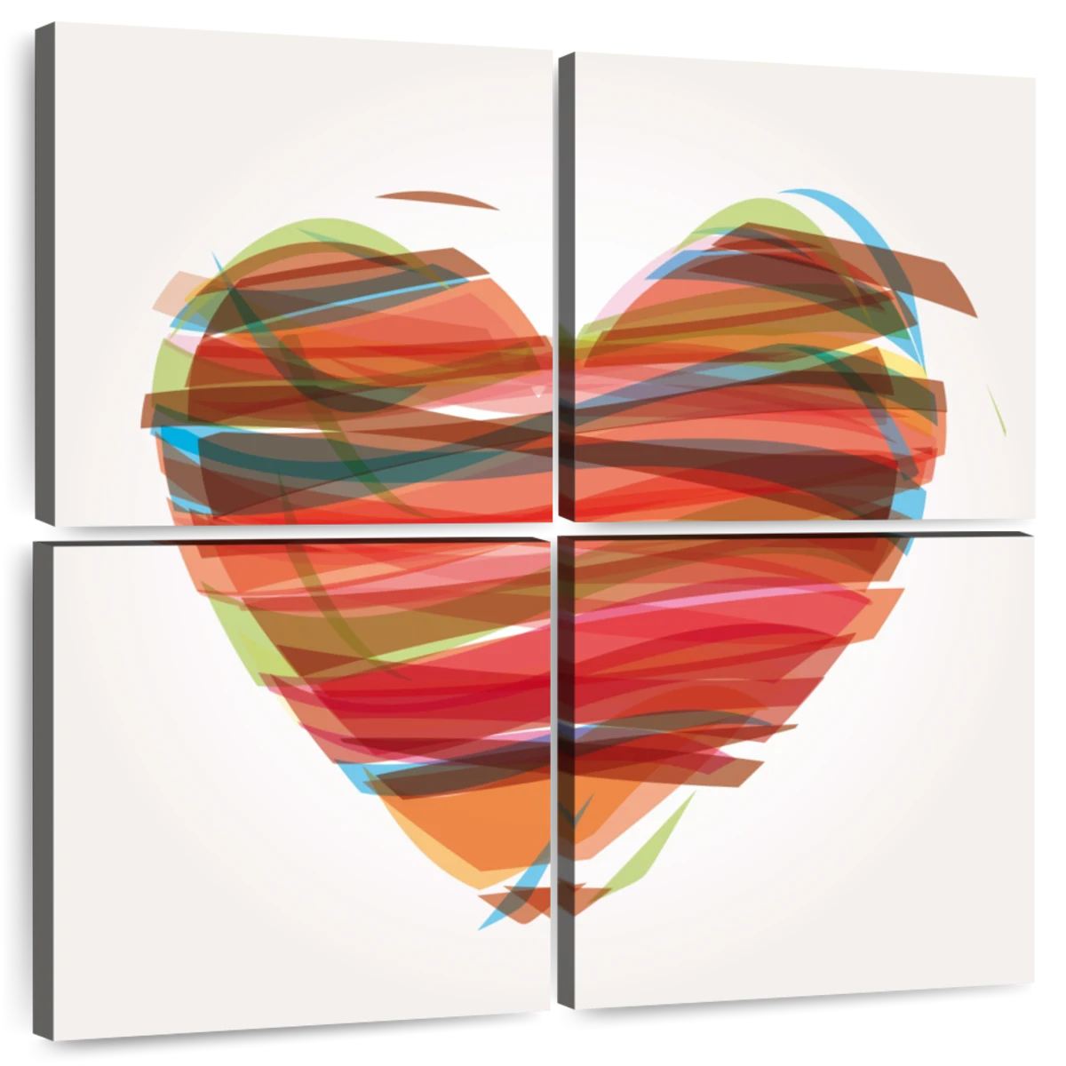 Overlayed Heart Art: Canvas Prints, Frames & Posters