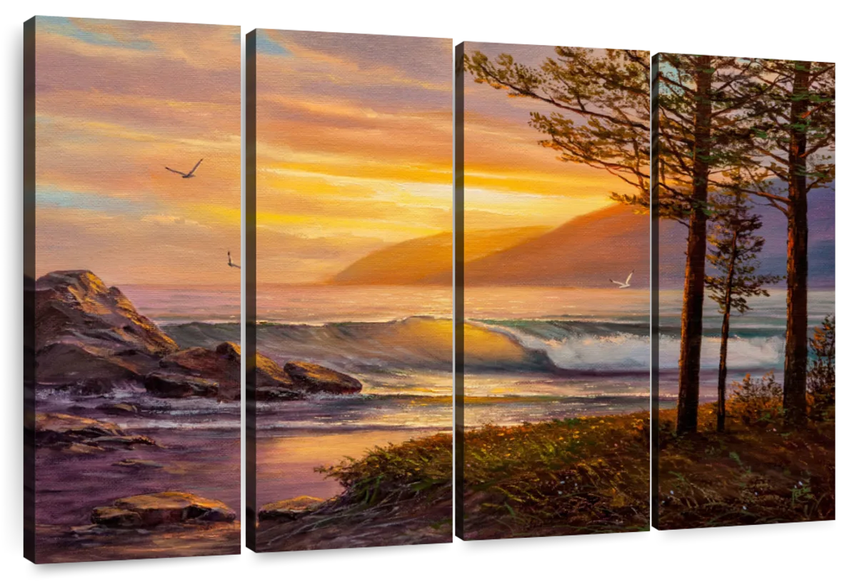 Golden Sunset Wall Art | Painting