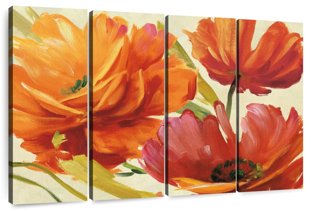 Flamboyant Flowers Wall Art | Painting | by Lisa Audit