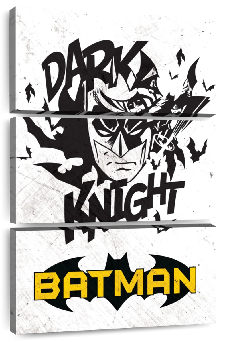 Batman Dark Knight Bats Grunge Wall Art | Digital Art