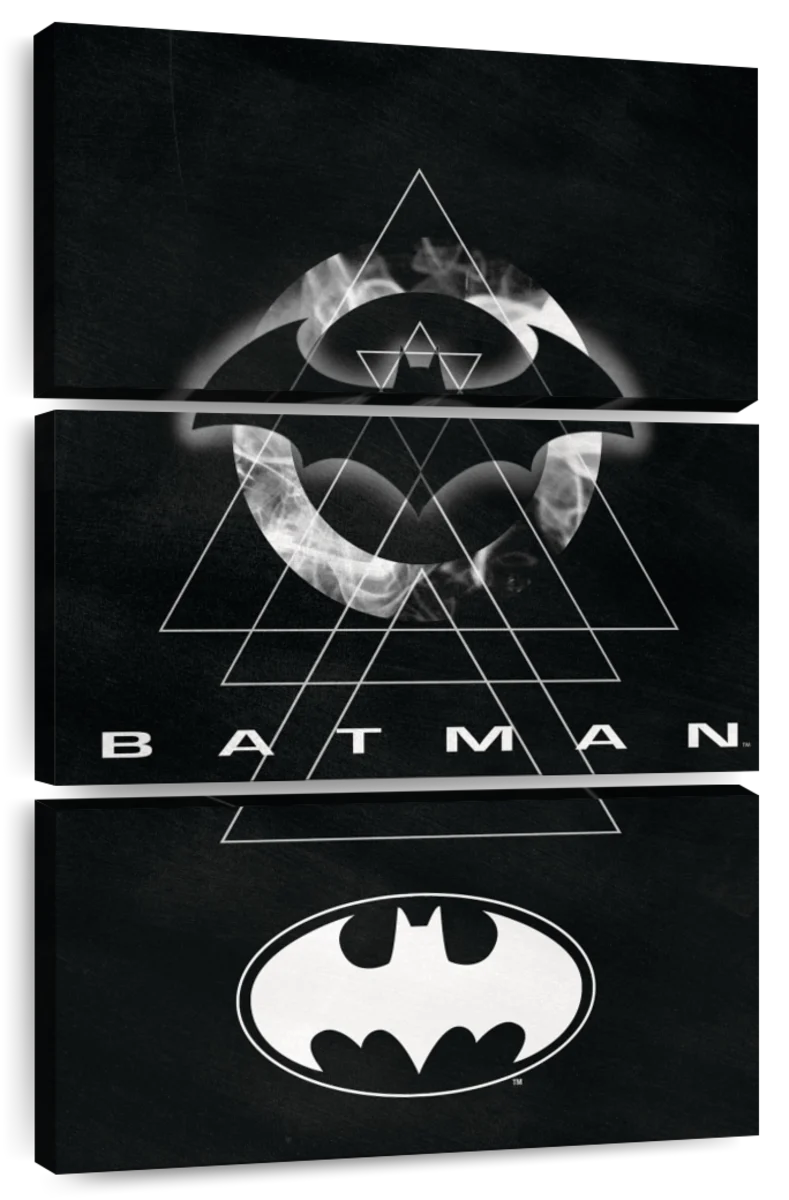 Batman Smoky Geometric Wall Art | Digital Art