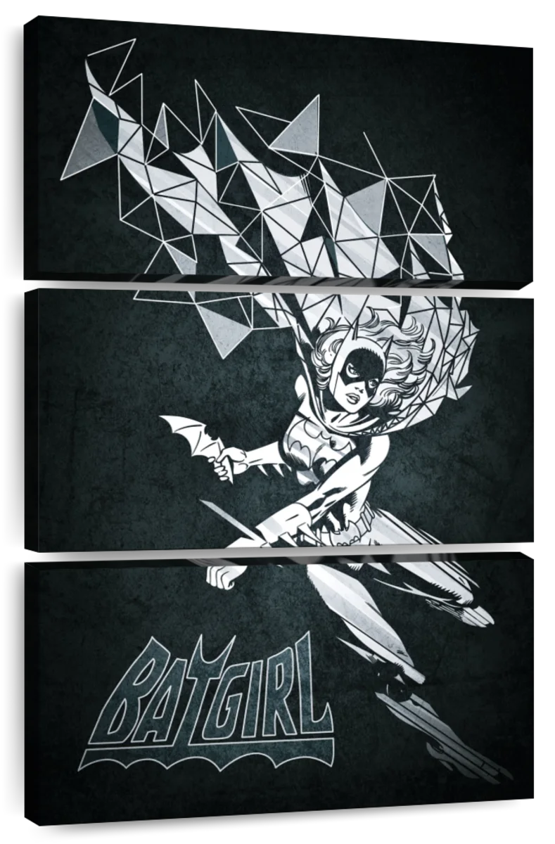 Batman Geometric Batgirl Wall Art | Digital Art