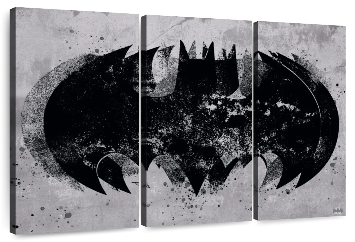 Batman Grunge Ink Emblem Wall Art | Digital Art