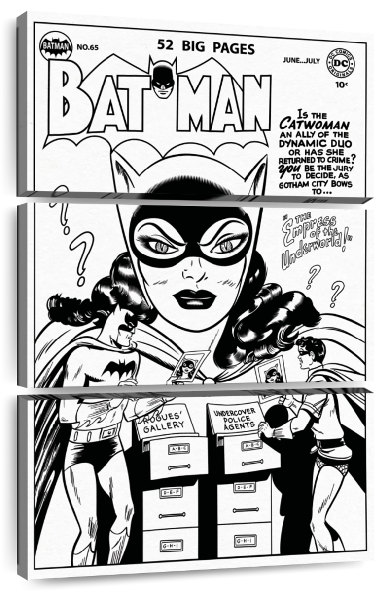 Batman Catwoman Comic Page Wall Art | Digital Art