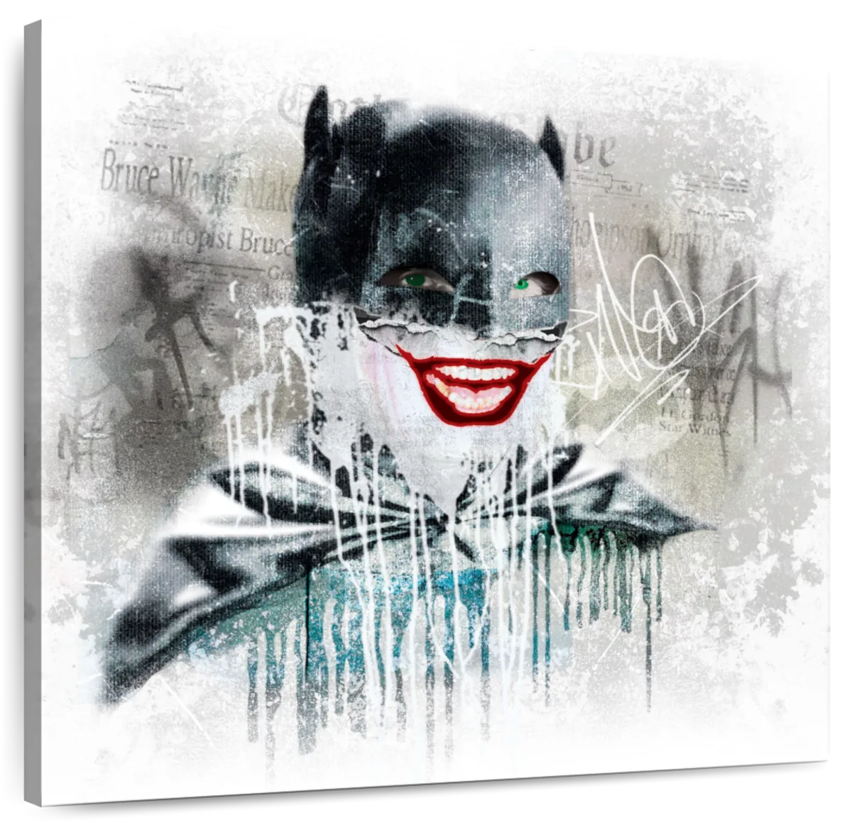Batman Joker Collage Wall Art | Graffiti