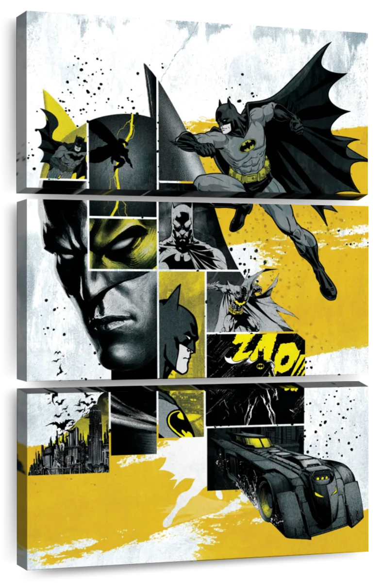 Batman Action Collage Wall Art | Digital Art